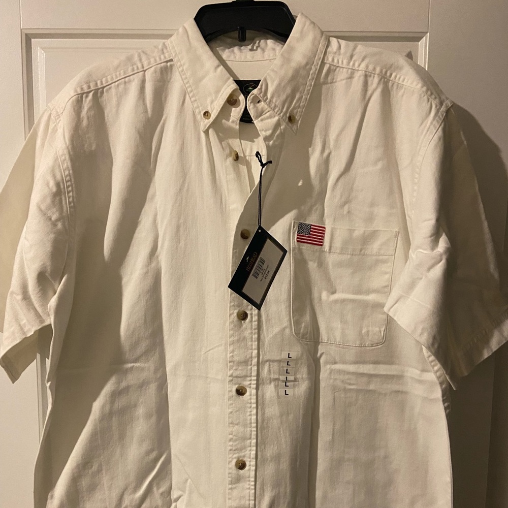 RedHead Short-Sleeve Shirt for Men. Casual Button Down. Americana. Sz L NWT.